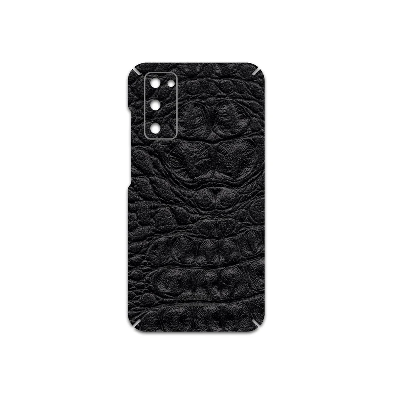 برچسب پوششی ماهوت مدل Black-Crocodile-Leather مناسب برای گوشی موبایل سامسونگ Galaxy S20 FE