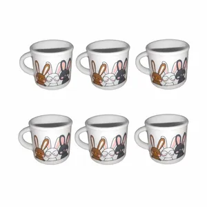 فنجان سرامیکی مدل espresso طرح خرگوش بسته 6 عددی