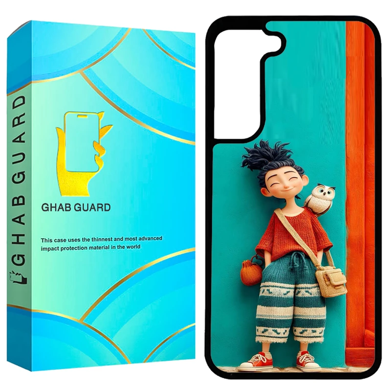 کاور قاب گارد طرح دختر و جغد مدل GCHPA21F مناسب برای گوشی موبایل سامسونگ Galaxy S21 FE 5G