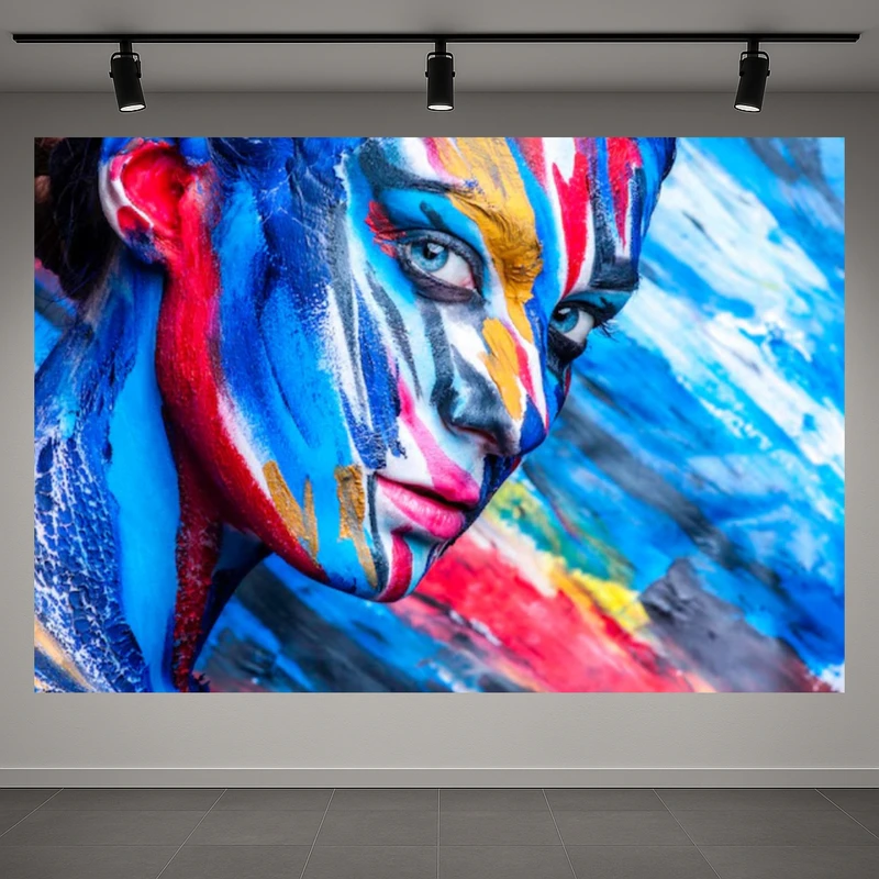 پوستر طرح نقاشی چهره مدل پرتره هنری کد AR3059260