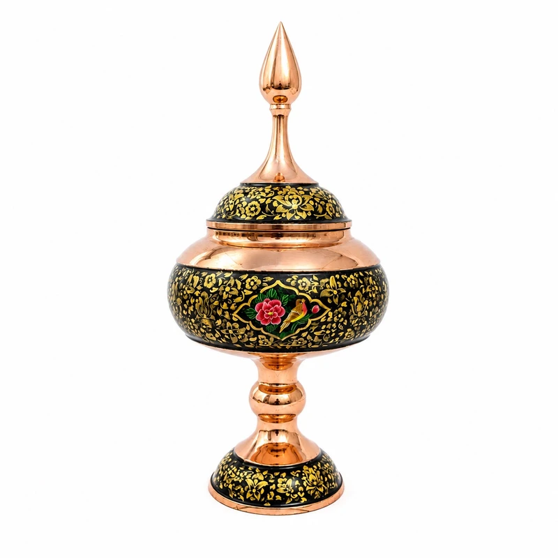 شکلات خوری گنبدی مسی مدل تشعیر کد ۳۲