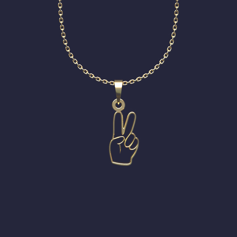 گردنبند طلا 18 عیار زنانه مدوپد مدل دست کد JJ2-1-1118