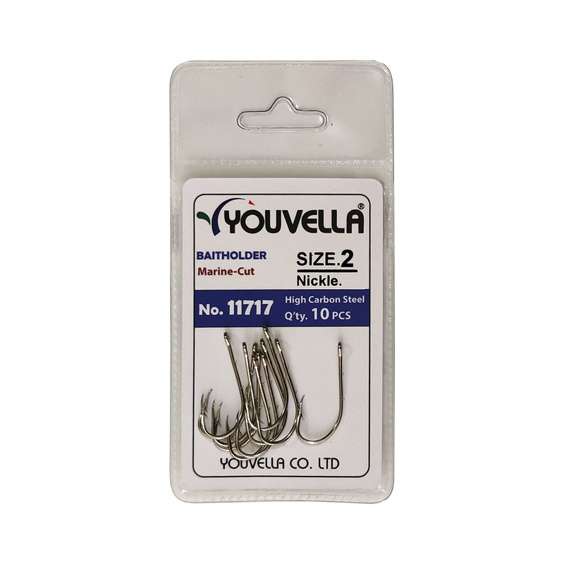 قلاب ماهیگیری یوولا مدل 11717-NI سایز 2 بسته 10 عددی