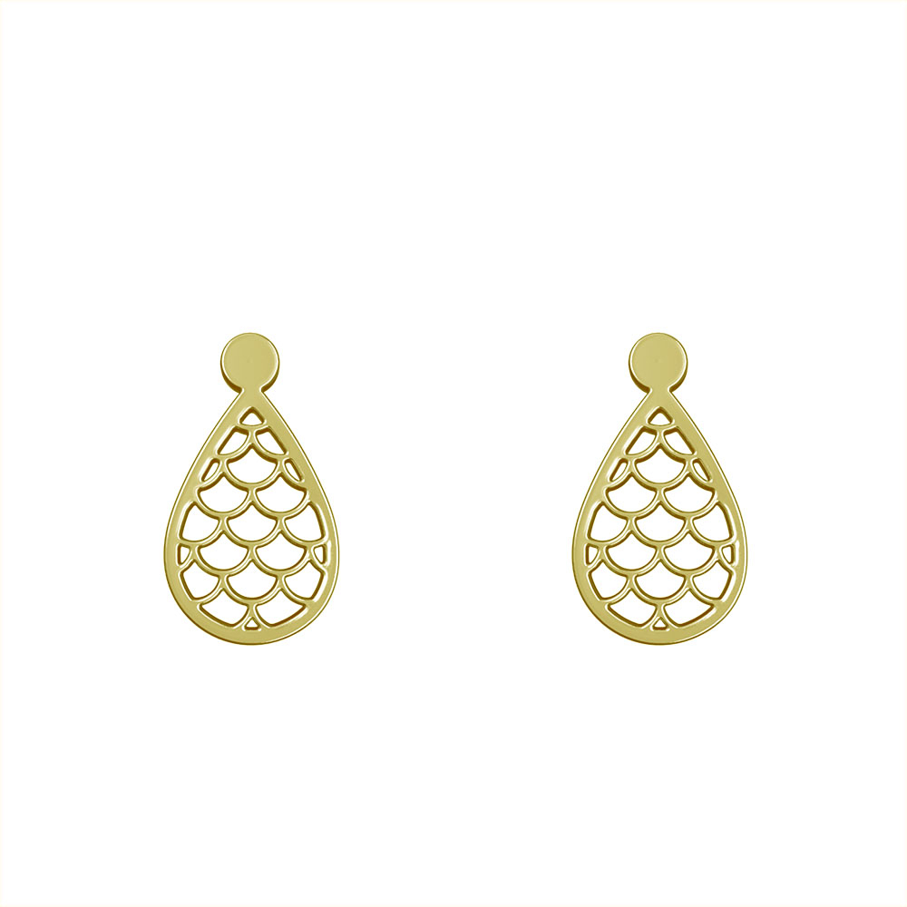 گوشواره طلا 18 عیار زنانه مدوپد مدل اشک کد GA1-11203