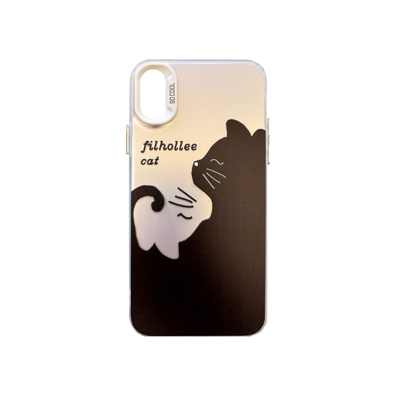 کاور مدل سوکول طرح گربه کاپلی کد Cat78 مناسب برای گوشی موبایل اپل iPhone X / XS