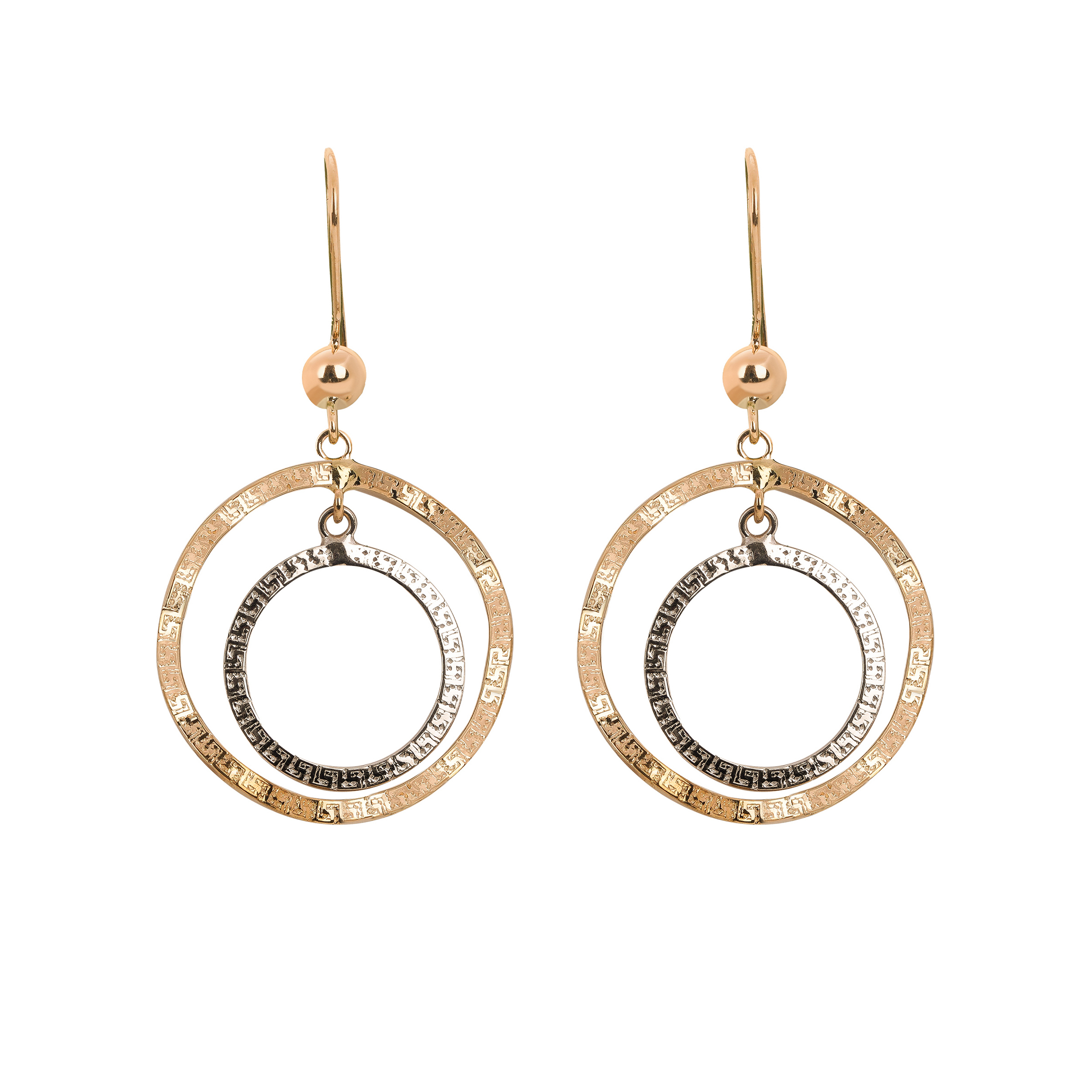 گوشواره طلا 18 عیار زنانه جواهری سون مدل 4350