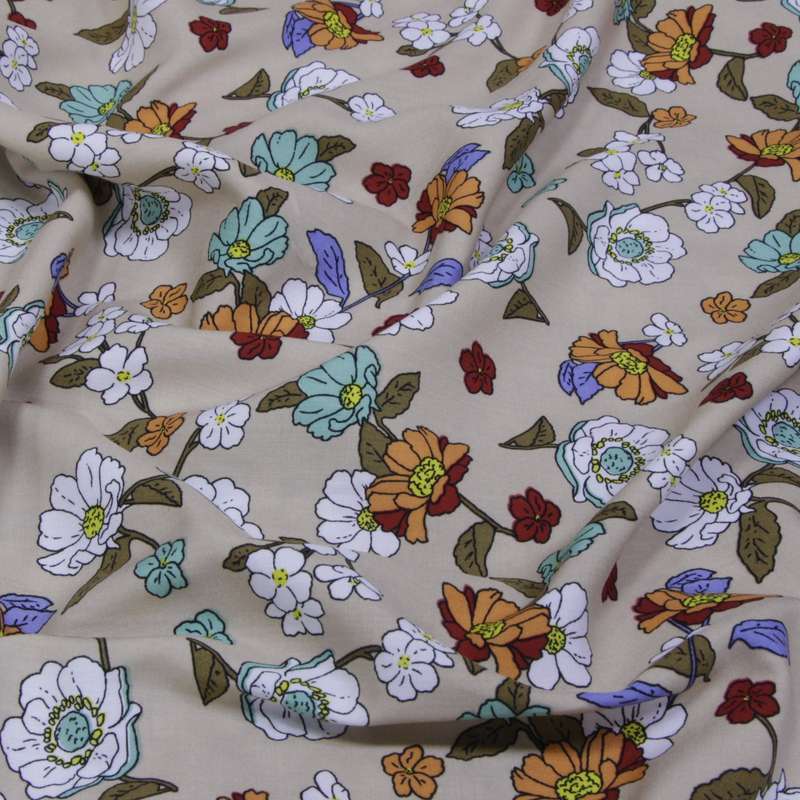 پارچه لباس مدل نخی گلدار