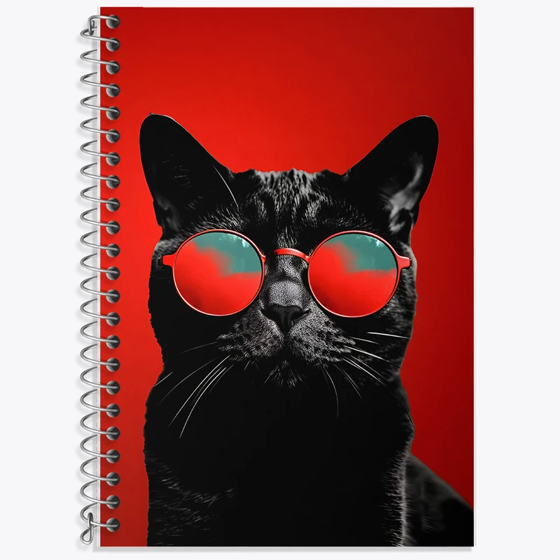 دفتر لغت 50 برگ خندالو طرح گربه سیاه کد F7426