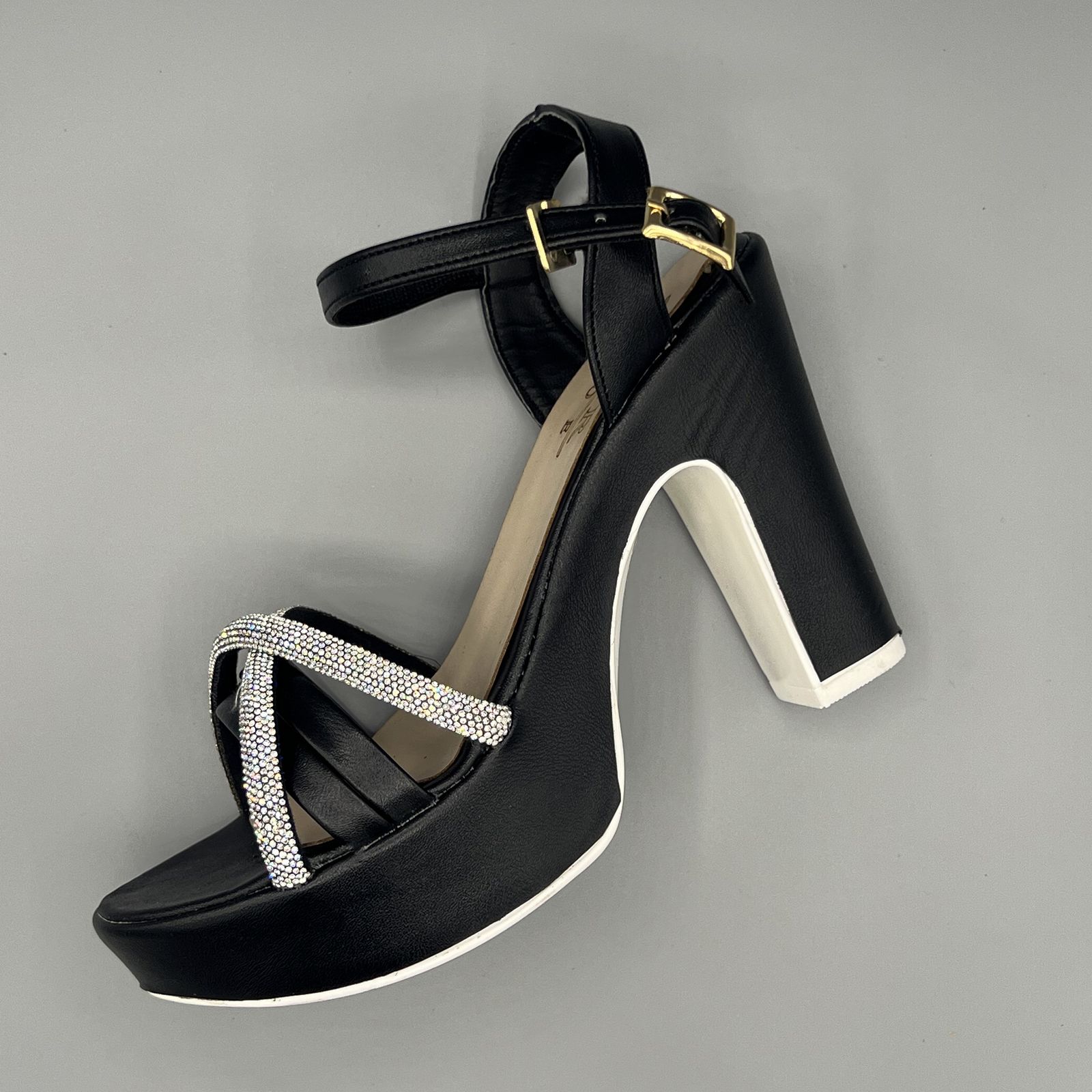 صندل زنانه مدل ضربدری نگین دار -  - 3