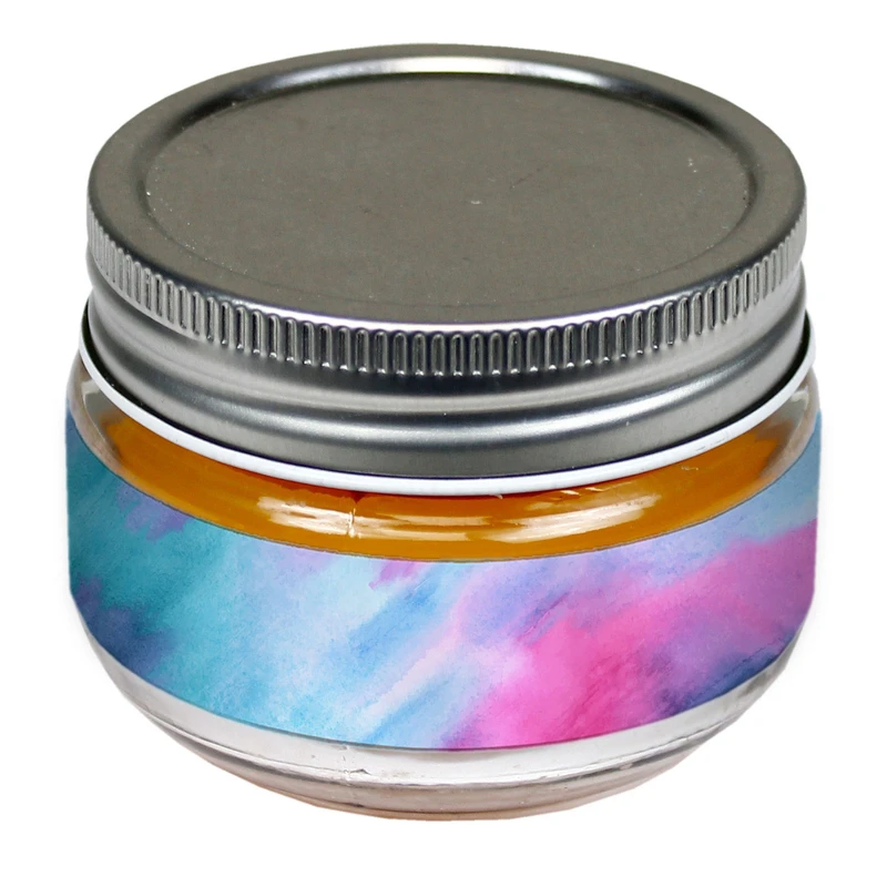 شمع لیوانی طرح آبرنگ نقاشی مدل C116