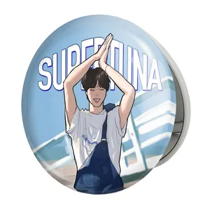 آینه جیبی خندالو طرح جین Jin  تهیونگ و جونگ کوک مدل تاشو کد 18851 