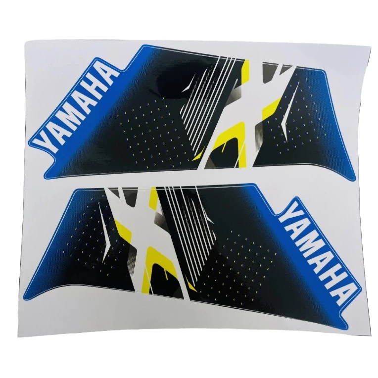 پد برچسب گلگیر و پالونی موتور سیکلت وارون مدل W-65-YLW-BLU مناسب برای یاماها آیروکس بسته 2 عددی