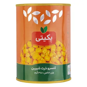 کنسرو ذرت شیرین یکیتی - 380 گرم