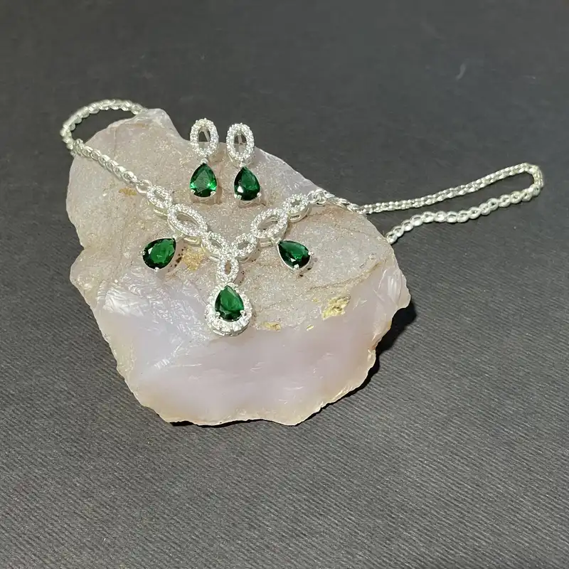 نیم ست نقره زنانه مدل 30715