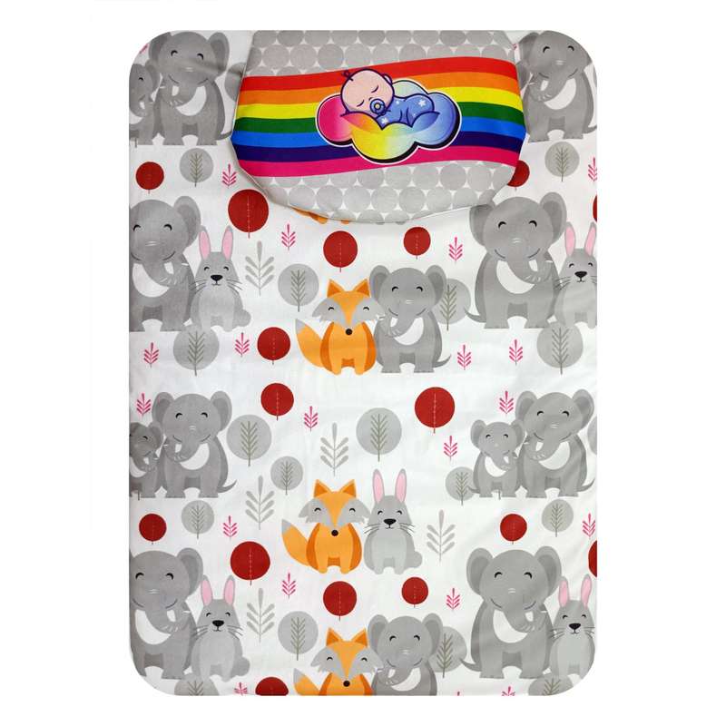 زیرانداز تعویض کودک طرح فیل و روباه