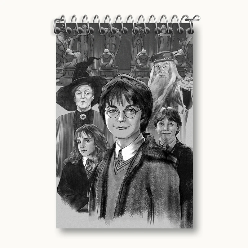 دفتر یادداشت 50 برگ خندالو مدل هری پاتر (Harry Potter) کد F869