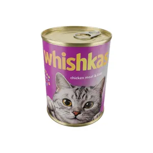 کنسرو غذای گربه ویشکاس مدل نچرال طعم گوشت و مرغ وزن ۳۸۰ گرمی