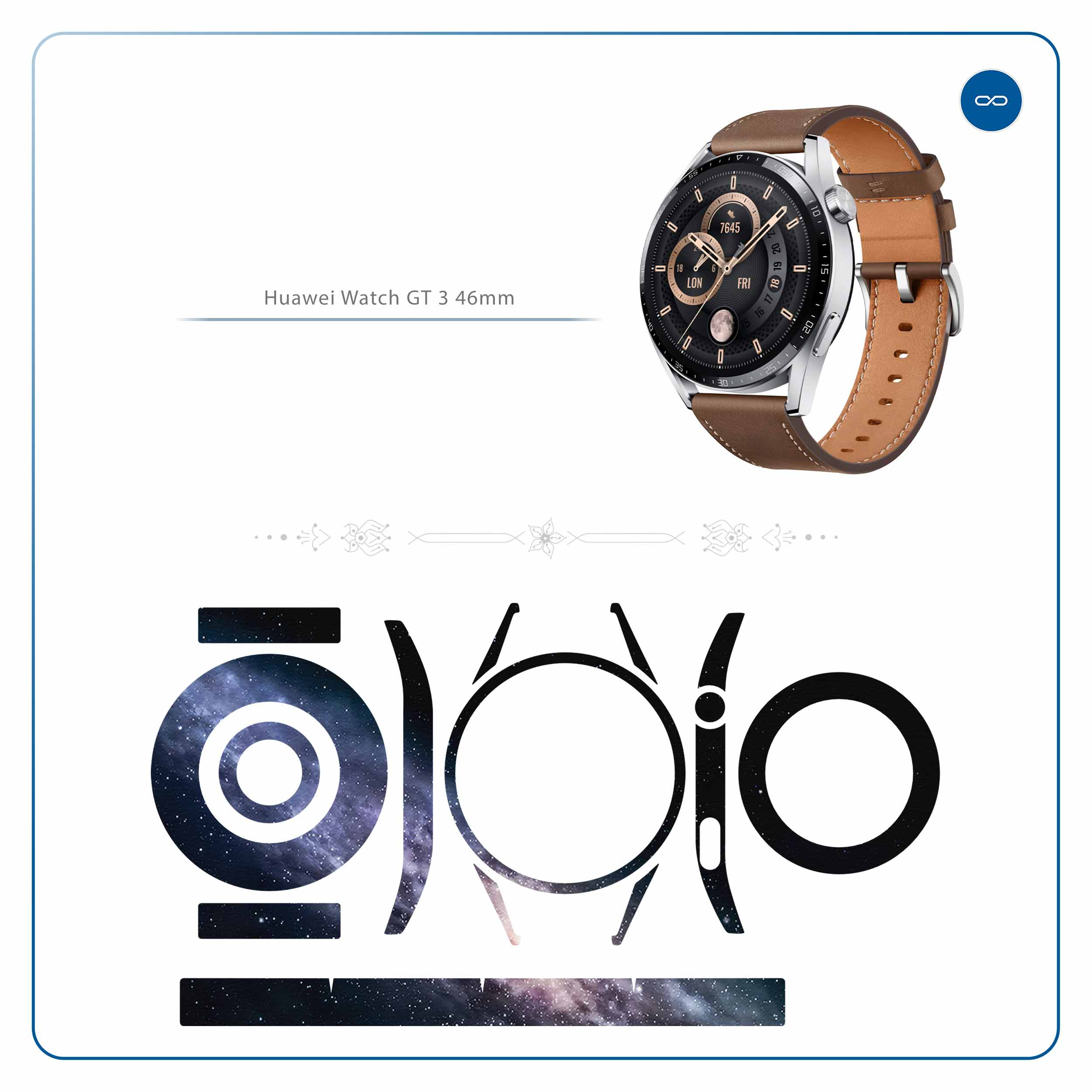 برچسب ماهوت طرح Universe-by-NASA-3 مناسب برای ساعت هوشمند هوآوی Watch GT 3 46mm