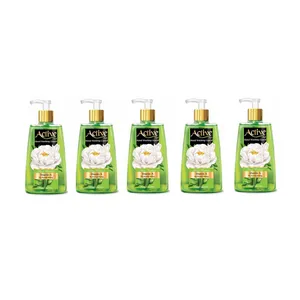 مایع دستشویی اکتیو مدل شفاف وزن 450 گرم بسته 5 عددی