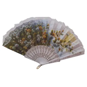 بادبزن مدل دستی طرح گل کد 14