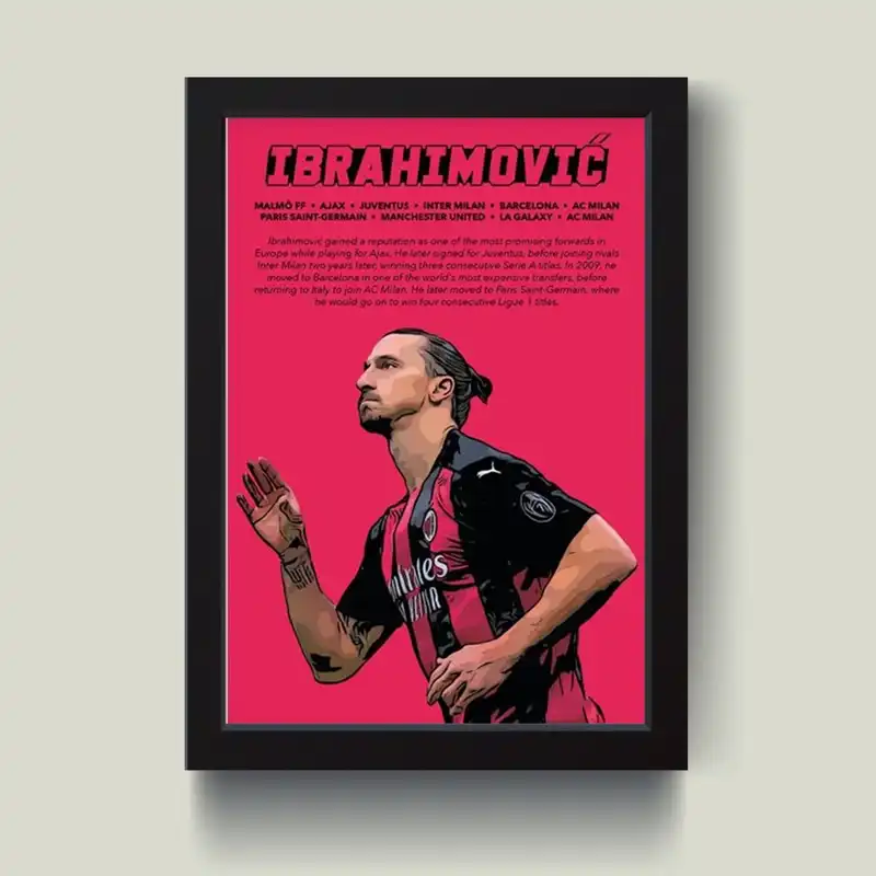 تابلو مدل دکوراتیو ابراهیموویچ ibrahimovic کد G5-22