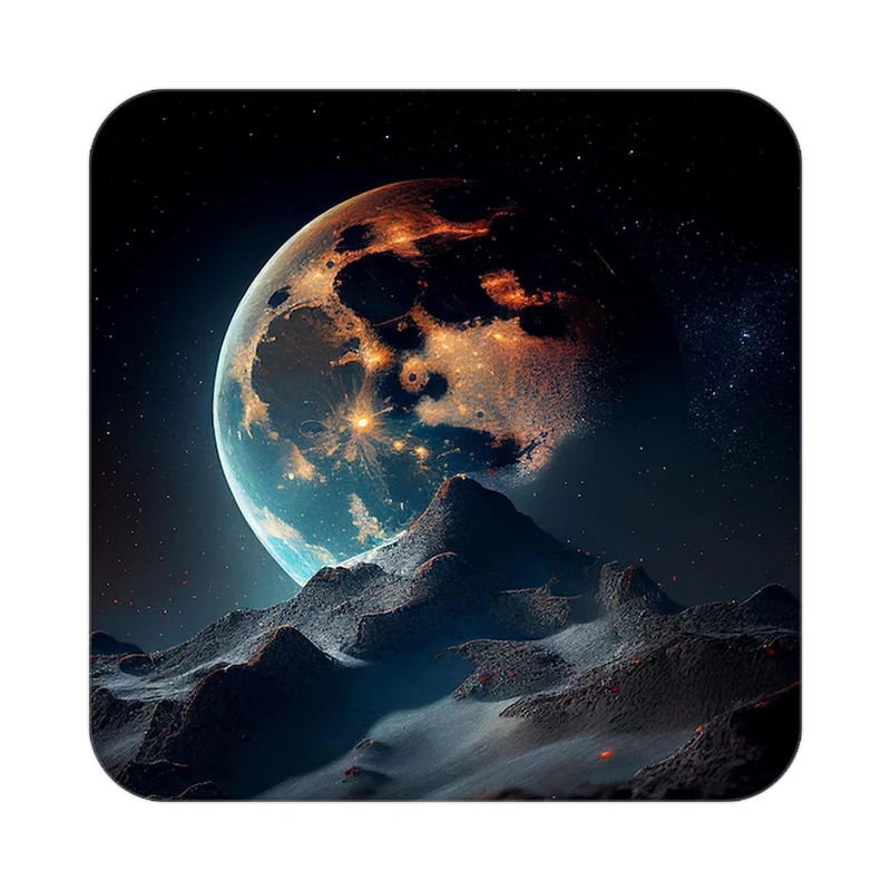 زیر لیوانی کاکتی طرح ماه و ستاره مدل mp52710