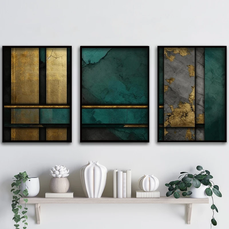 تابلو آتریسا طرح آبستره مدل ATA41 مجموعه 3 عددی 