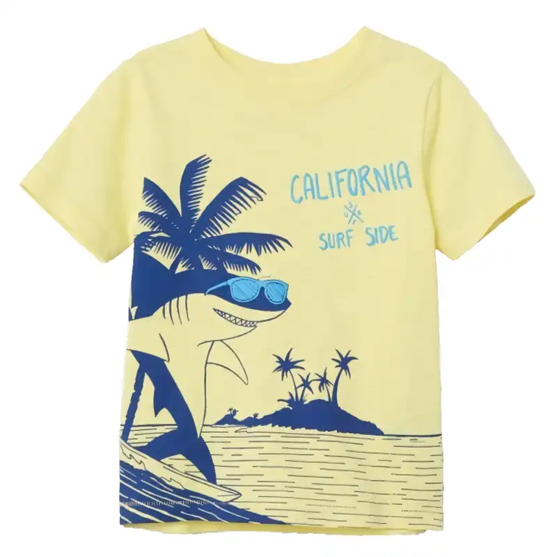 تی شرت آستین کوتاه پسرانه مدل کوسه