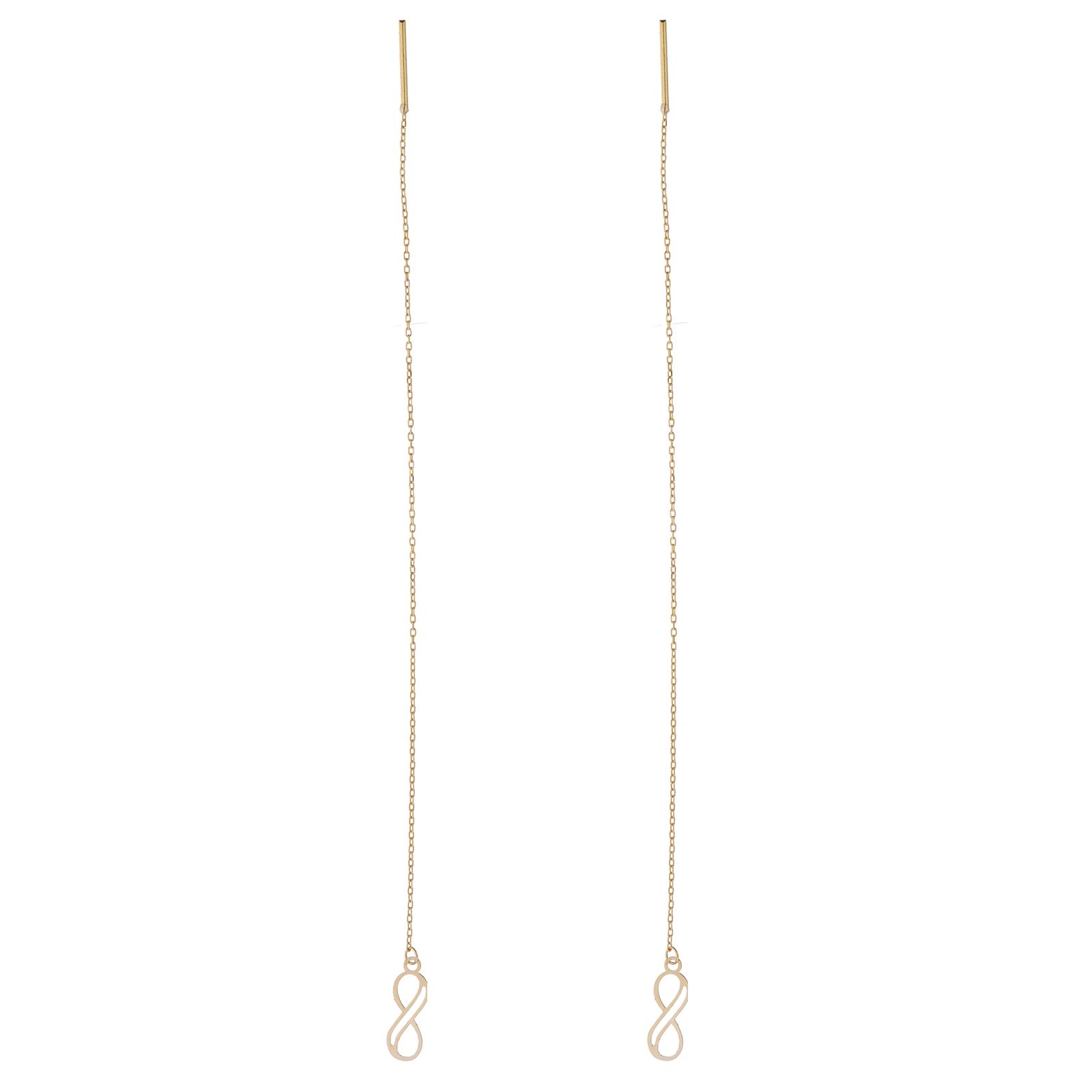 گوشواره طلا 18 عیار زنانه طلای مستجابی مدل 10227 -  - 1
