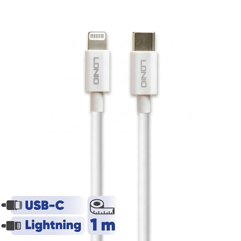 کابل تبدیل USB-C به لایتنینگ الدینیو مدل iPhone 13 طول 1 متر