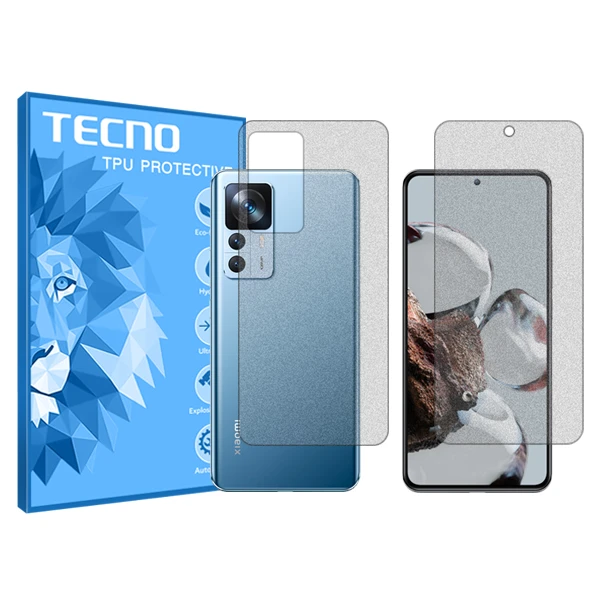 محافظ صفحه نمایش مات تکنو مدل HyMTT مناسب برای گوشی موبایل شیائومی 12T Pro به همراه محافظ پشت گوشی