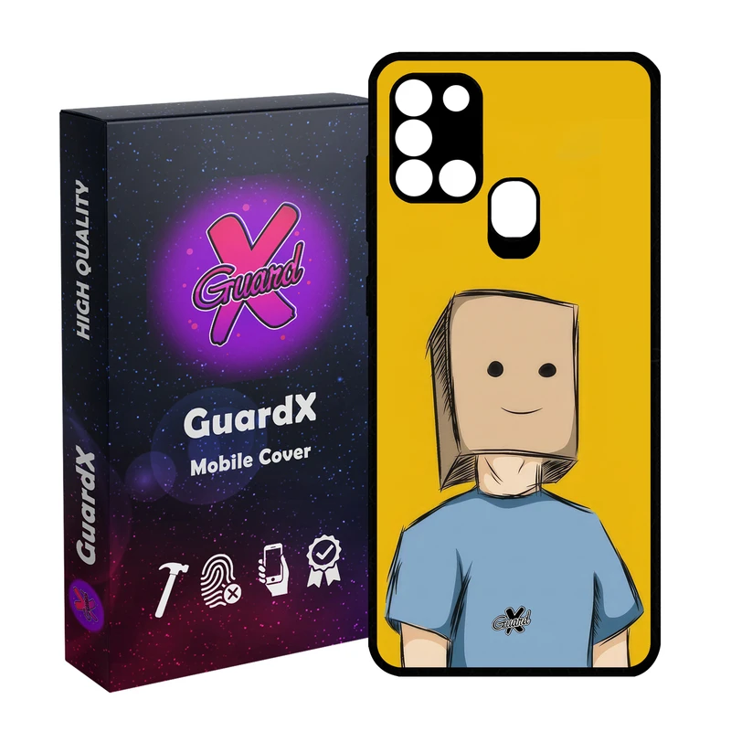 کاور گارد ایکس طرح کارتن مدل Glass10596 مناسب برای گوشی موبایل سامسونگ Galaxy A21s
