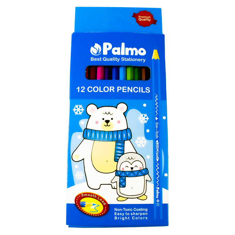 مداد رنگی 12 رنگ پالمو مدل 1405