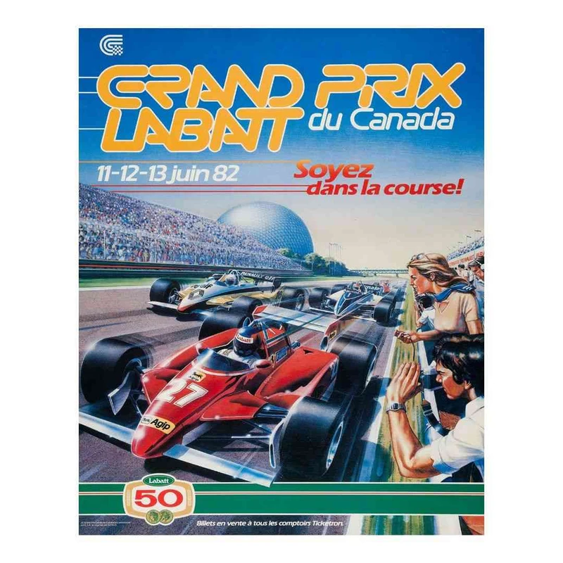 پوستر مدل مسابقات اتومبیلرانی کانادا