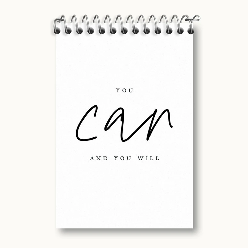 دفتر یادداشت 50 برگ خندالو مدل You Can And You Will کد F686