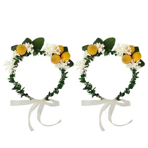 تاج مو دخترانه مدل لیمو شکری کد K بسته دو عددی