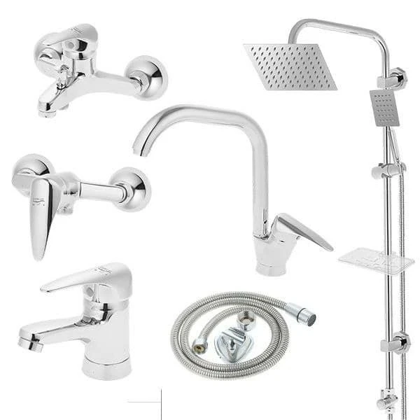 ست شیرآلات زرگر مدل ایتالیایی دوخم نایت2024 با علم یونیورست مجموعه6عددی