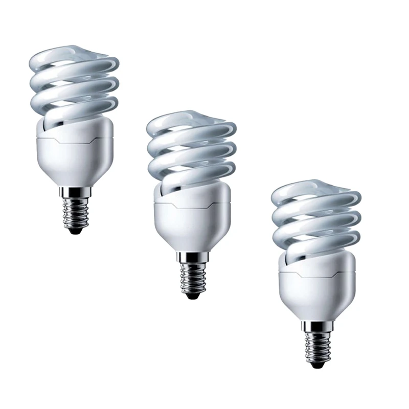 لامپ کم مصرف 12 وات مدل پیچ پایه E14 بسته 3 عددی