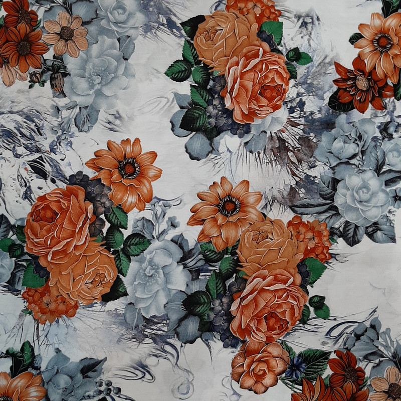 پارچه لباس طرح گل کد ۹۹