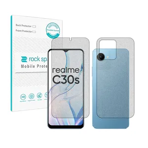 Rockspace model HyMTT Matte screen protector suitable for Realme C30s mobile phone along with back protector