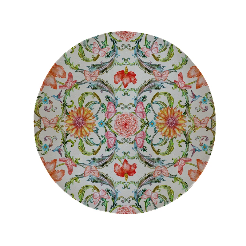 پادری مدل دایره طرح گل کد 5876 سایز 90 × 90 سانتی متر 