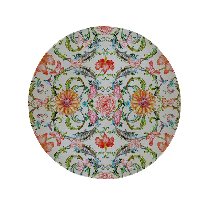 پادری مدل دایره طرح گل کد 5876 سایز 90 × 90 سانتی متر 