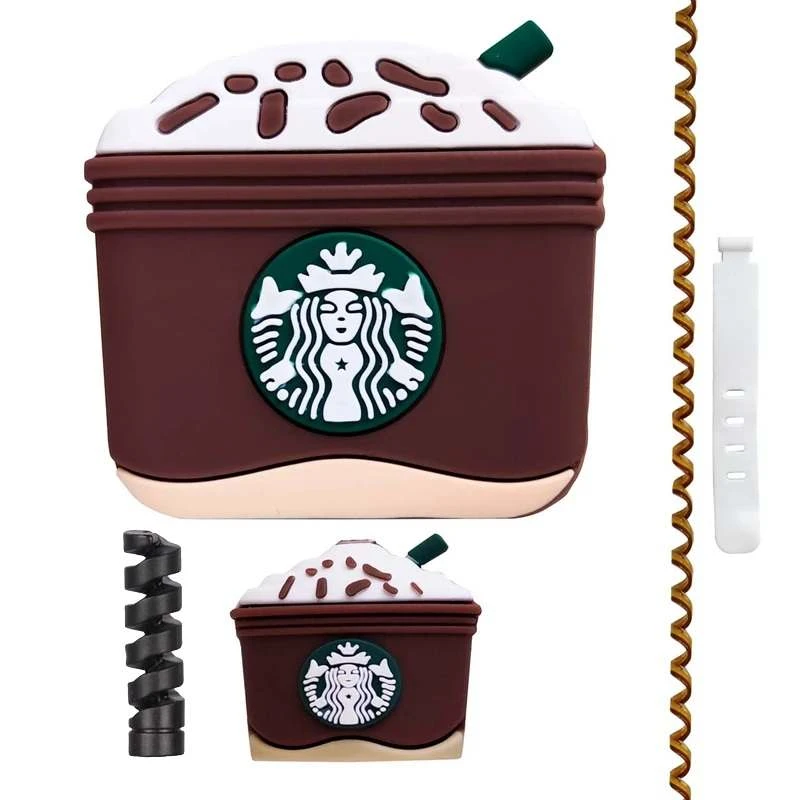 محافظ کابل شارژر دیواری طرح قهوه مدل LUT22 مناسب برای شارژر سامسونگ 25 وات بسته 5 عددی 