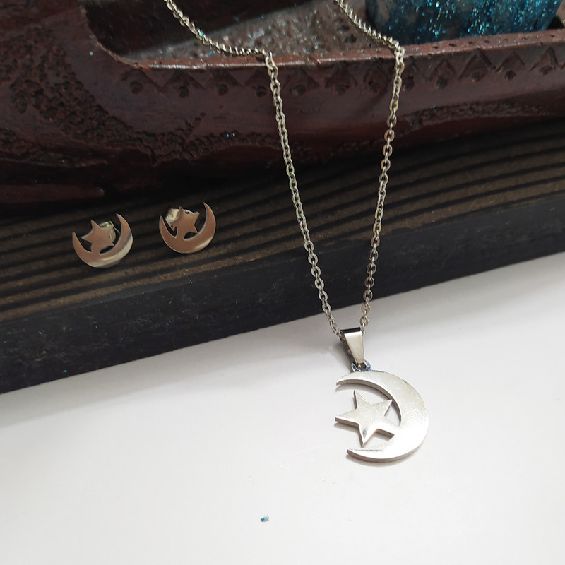 نیم ست زنانه طرح ماه و ستاره کد MS9