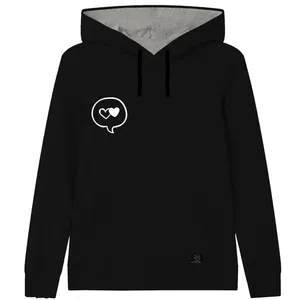 هودی دخترانه 27 مدل قلب ها کد Z06 رنگ مشکی