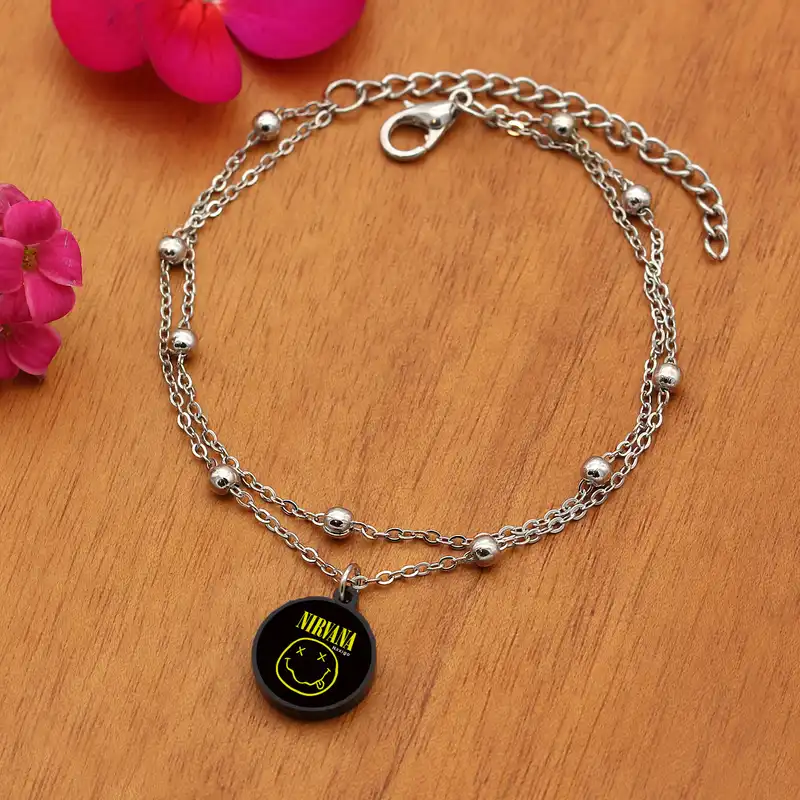 پابند زنانه ناکسیگو مدل شب تاب طرح Nirvana کد LB7449