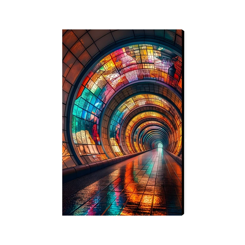 تابلو شاسی عرش مدل منظره زیبا تونل رنگی کد As3140