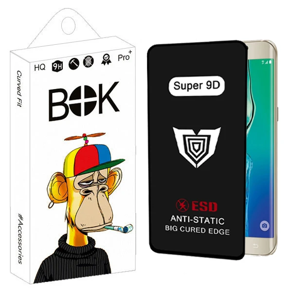 محافظ صفحه نمایش بوک مدل Super 9D مناسب برای گوشی موبایل سامسونگ Galaxy Note 5