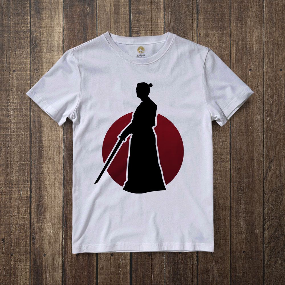 تی شرت آستین کوتاه مردانه هومرو مدل TW458 طرح سامورایی -  - 6