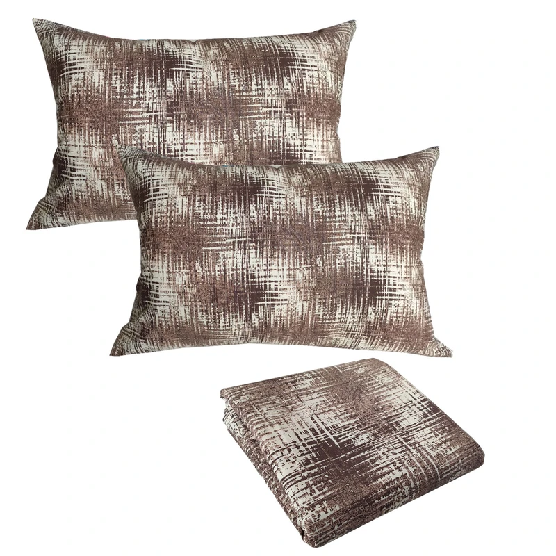 سرویس ملحفه اِسپی توره مدل هاشور کد ET - M73 دو نفره 3 تکه